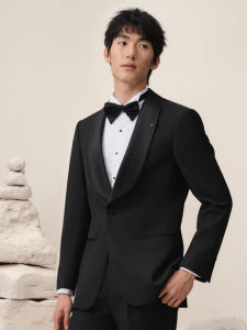 High-end Mens Suit Wool Notch Lapel