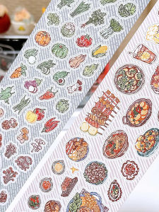 Bộ Sách Nấu Ăn Trung Hoa Bùcci Family Sticker Roll Dụng Cụ Văn Phòng Phẩm Nướng Bánh Kẹo Dụng Cụ Thủ Công