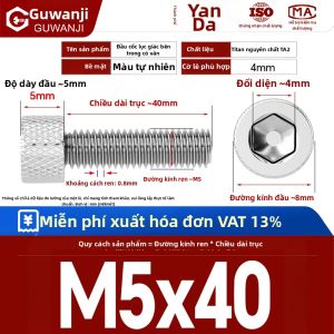 GUWANJI | Ốc Vít Đầu Lục Giác Titanium Có Rãnh