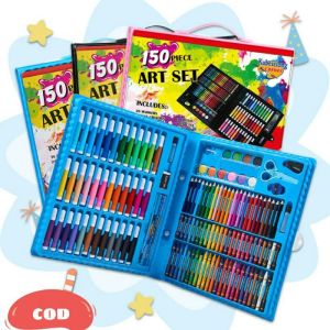 PENSIL WARNA CRAYON 150PCS - ALAT MEWARNA SET CRAYON COLOURING SET 150PCS ART