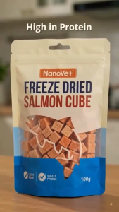 NANOVET Freeze Dried Salmon Cube Premium Treats 200gm