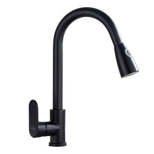 Colorful Copper Tri-Connect Kitchen Faucet Rotating & Adjustable Temperature Control