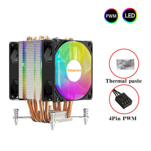 Z600P 6 Heat Pipes CPU Air Cooler 4PIN PWM Tower RGB Ventilador for Intel LGA X99 2011 1700 1150 1151 1366 1155 X79 AM4 AM5 AM3
