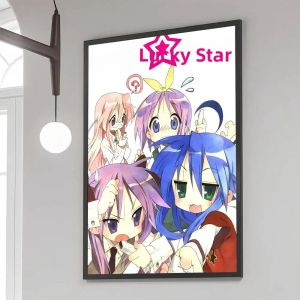 Moetch | Anime Lucky Star Phim Cổ Điển Chất Lượng HD Poster - Tranh Nghệ Thuật Treo Tường Bắc Âu Trang Trí Nhà Có Khung Hoạt Hình Áp Phích Cho Phòng Học