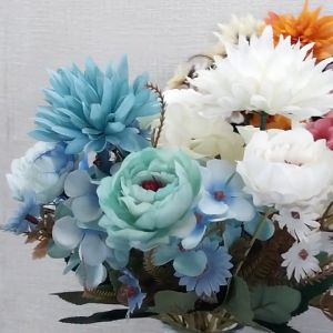 Bunga Tangkai Hias Plastik Hydrangea Mix Ornamen Buket Dekorasi Ruangan Rumah Artificial COD PBP154