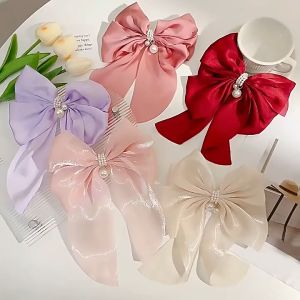 【Bestella✨COD】Korea Busur Busur Mutiara Rambut Klip Rambut Gadis Lucu Hairpin A