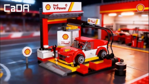 CaDA Shell Staging Station Brick Building Mechanical Master DIY Blocks Toy Set C66035W