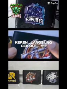 PROMO COD Dompet Lipat Pria Logo Gamer Game EVOS RRQ ONIC BIGETRON Gambar Esport Mobile Legend Free Fire Pubg Wallet Pria Anak-Anak - Remaja Bahan Kulit