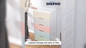 35cm Multi Layer Plastic Drawer Storage Cabinet Wardrobe Almari Baju Murah Clothes Cabinet