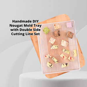 Yu Ready Stock 5 in 1 Nonstick Handmade DIY Nougat Mold Tray with Double Side Cutting Line / Nougat Mold Chocolate Candy Baking Tools / 牛轧糖摸具 / 雪花酥摸具5件套