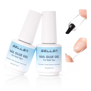 15ml Nail Glue Gel 2PCS Kit for Acrylic Nail Tips Super Strong Glue Press On Nail Extension Manicure Art UV Lamp Cured DIY