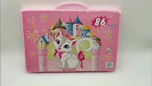 ( MY ACC ) Crayon Set Pensil Warna Cair Songket Karakter Isi 86 PCS dengan Kuas dan Cat Air Stationery