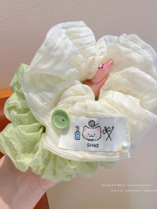 Feminine Forest Style Green Scrunchie