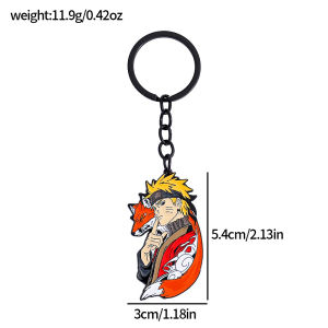 Bandai | Naruto Cartoon Anime Theme Peripheral Matel Keychain Accessories Bag Pendant Festival Gifts
