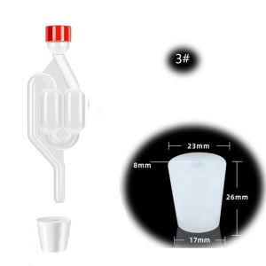 S-Shape Airlocks Homebrew Bubble Airlock Carboys Stopper & Fermenter Seal Valve with Food Grade Grommets Wine Making