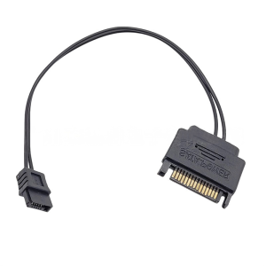 SATA Power Supply Cable 15Pin Male to 6Pin Convert Wire Adapter Serial ATA Hard Drive to Computer Laptop DVD Drive Power Cord