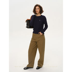 SHEITAOZI | Retro Loose Wide Leg Slimming Trousers Cotton