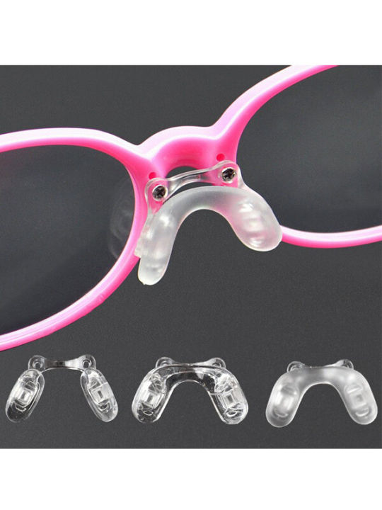Children's Eyeglass Nose Pads Silicone Double Hole Integrated