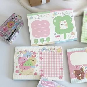 Cute Korean Simple Sticky Note Book Ins Wind Can Tear Girl Student Notes High Value Decorative Sticky Note Paper