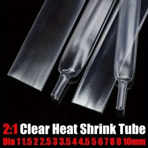 1M Clear PE Heat Shrink Tube/Dia 1.5 2.5 3 5 6 7 8 9 10 12 14 16 18 20Mm/2:1 Shrink Ratio/Insulated Wire Shrink Wrap Cable Prote
