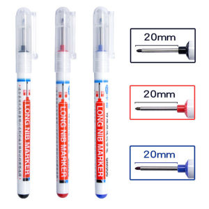 ปากกามาร์กเกอร์หัวปลายปากกายาว20มม. 6ชิ้นสำหรับปากกาเจาะโลหะกันน้ำใช้ตกแต่งงานไม้ในห้องน้ำอเนกประสงค์