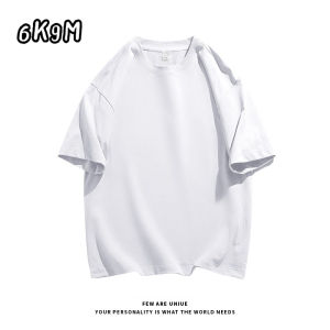 Pure Cotton Short Sleeve T-Shirt for Men Women Summer 2024 New Loose Fit Round Neck Couple Shirt Regular Thickness