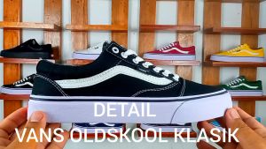 Sepatu Sneakers Pria Vans Old School Kanvas Premium Foxing Karet Lentur Gaya Casual Murah