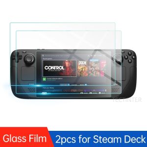 2 Packs Screen Protector for Valve Steam Deck Console 9H Tempered Glass Anti-Scratch Guard Film for Steam Deck Accessories