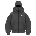 Men's Balaclava Integrated Hoodie F Ninja Pullover Sweatshirt Hip Hop Splicing Y2k Vintage Winter Streetwear Couple Tops. 