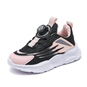NBGAGA | Childrens Girls Mesh Breathable Sneakers Non-Slip Lightweight Casual Tennis Outdoor Comfortable Flat Walking Shoes Size 28-39