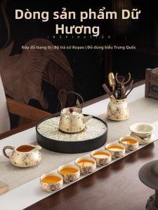 XIANGYE | Luxury Ru Kiln Porcelain Tea Set Housewarming Gift