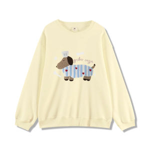 SHUQINGLAI | Crew Neck Capless Sweater Women Spring Autumn Loose Korean Casual Cozy Style Fleece