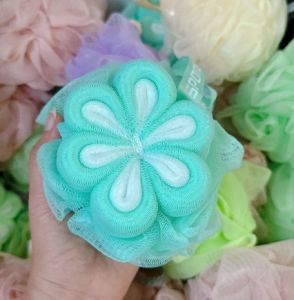 Combo 2 bông tắm hoa mai siêu tạo bọt vệ sinh tẩy tế bào chết