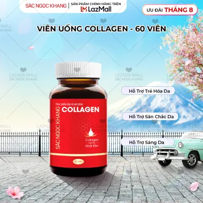 Collagen Sắc Ngọc Khang thế hệ mới 100% từ Nhật Bản hộp 60 viên