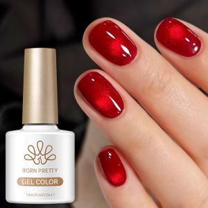 BORN PRETTY 10ml Red Crystal Cat Magnetic Gel Nail Polish Soak Off UV LED Glitter Semi Permanent Varnish For Manicure Salon Use