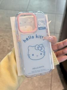 Apple 16Pro 15Promax 14 13 XSMax 12 Korean 16Plus Trendy 11Ins Style 8P Anti-Fall Protection Case Womens Jelly Ripple Design Cute Kitty Shell