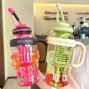 1300ml Large Capacity Straw Water Bottle Cute Macaron Tumbler Heat-Resistant Anti-Fall Leak-Proof with Handle BPA Free⚡PH deliveryIn stock⚡