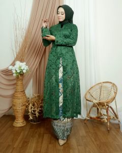 COD BAYAR DITEMPAT Setelan Abaya Kutubaru premium / setelan kebaya brokat ainun/ setelan kebaya brukat dan rok batik / setelan kebaya wanita / setelan kebaya modern terbaru