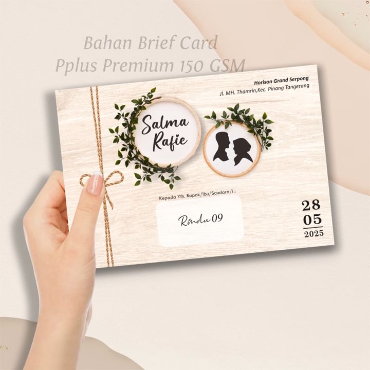 [100 pcs] Blangko Undangan Pernikahan - Blangko Undangan Nikah Kosongan Rindu 09