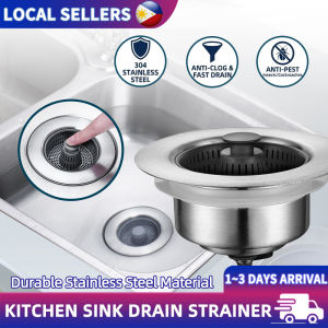 Kitchen Sink Drain Strainer Catcher Food Stainless Steel Universal Lababo Pop Up Stopper Anti-Pest Filter Plug Heavy Duty