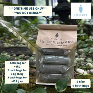 Pet Herbal Bath Bags for cats & dogs (12 types of pet-friendly herbs)