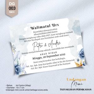 [50 Pcs] Custom Undangan Mini Berbagai Acara | Bahan Art Carton 210 Gsm (Mengkilap)