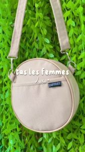 Tas Selempang Bulat Kanvas Vintage Kain Kanvas Tas Bahu Bulat Desain Unik Kapasitas Optimal Premium