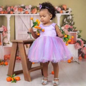 LZH | Infant Baby Tulle Backless Pageant Wedding Party Flower Girls Big Bow Dress With Headwear For Toddler Baptism Birthday Prom Gown