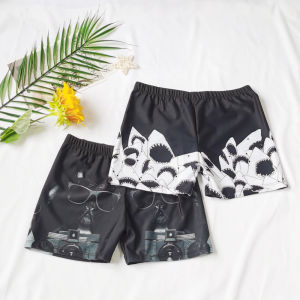 กางเกงว่ายน้ำชายผ้าไนลอนเนื้อแน่นสบายสำหรับเด็ก กางเกงบ็อกเซอร์ชายลายการ์ตูน ชุดว่ายน้ำชายชายหาด อบพิเศษ ฤดูร้อน 2024