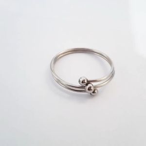 1-3 Tahun Gelang Anak Stainless steel 3 Bola Tahan karat dan tidak Luntur Gelang anak cowok cewek Universal