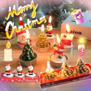 【Freedom_lz】พร้อมส่ง เทียนหอมคริสมาสต์ ตกแต่งคริสต์มาส เทียนซานตาคลอสสโนว์แมนคริสต์มาสสําหรับตกแต่งบ้านปาร์ตี้ ของขวัญคริสมาสต์