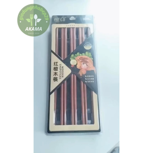 Đũa gỗ ăn cơm cao cấp KFL kháng khuẩn chống mốc không sơn - Hộp 10 đôi