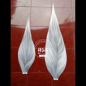 rambut jaranan bahan sintetis kualitas super warna abu abu