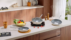 Naturepan 24cm Frying Pan Diamond-Titanium Ceramic Coating Non-Stick Wok Suitable for All Stoves